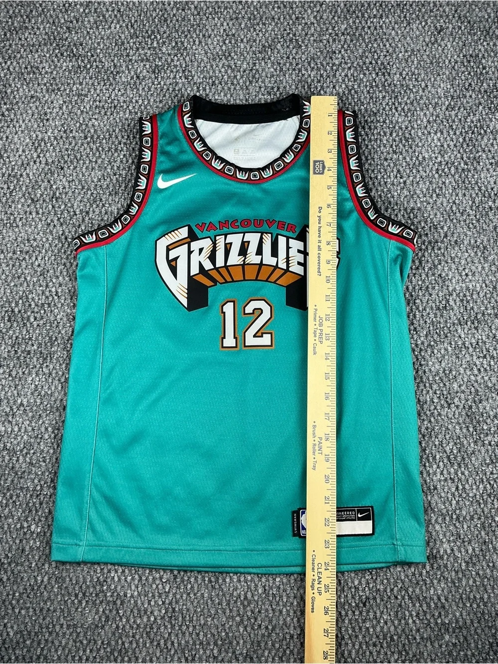 Nike Vancouver Grizzlies Jersey #12 Ja Morant Teal, Youth Size M NBA Swingman